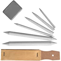 Set de Accesorios de Dibujo Difuminos y Tortillones de Mezcla Lápiz de Lija con Borrado Amasable- 8 Piezas